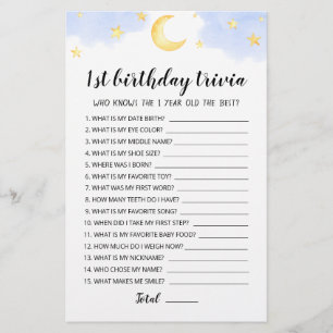 1er anniversaire Trivia édite jeu