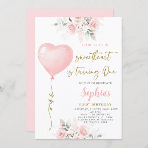 1er anniversaire Valentine Invitation