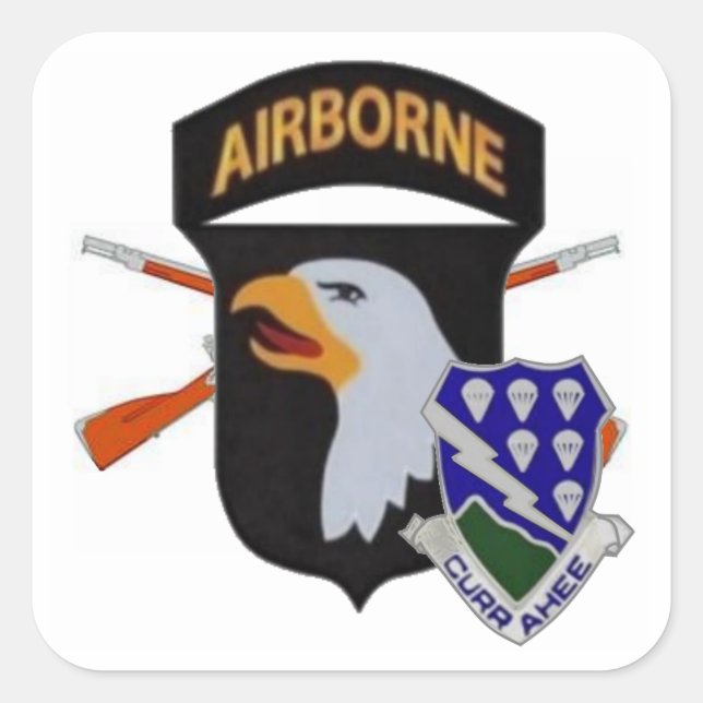 1ER BN 506E INFANTERIE 101E STICKERS AÉROBORNES (Devant)