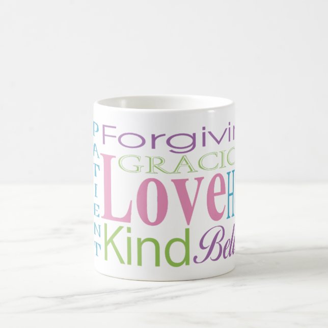 1er Corinthiens 13 Love Words Mug (Centre)