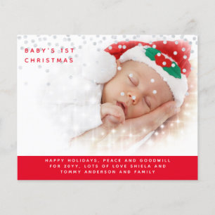 1er Noël de bébé PHOTO Lettre de bilan de l'année