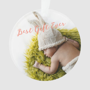 1er Noël de Rustic Baby Meilleur Cadeau Photo Nom