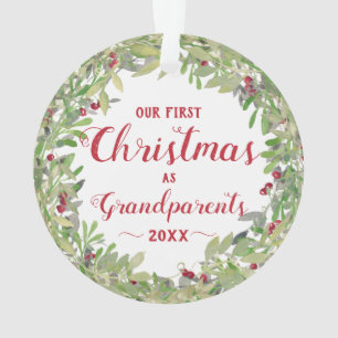 1er Noël en tant que grands-parents Couronne de ph