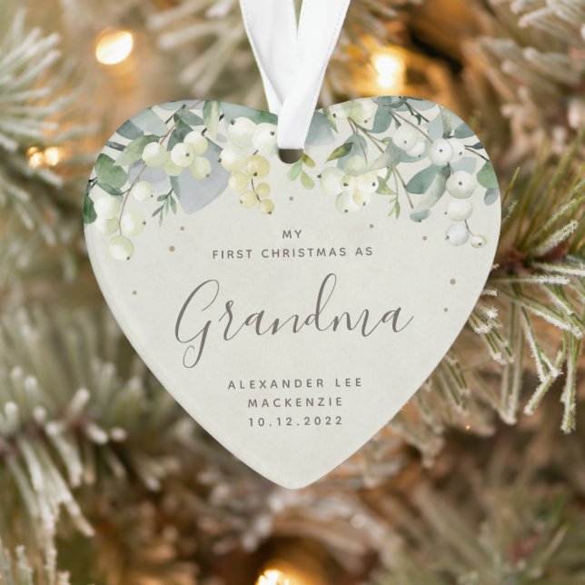 1er Noël Grand-parent/ Tout Parent Photo Cœur (Arbre)