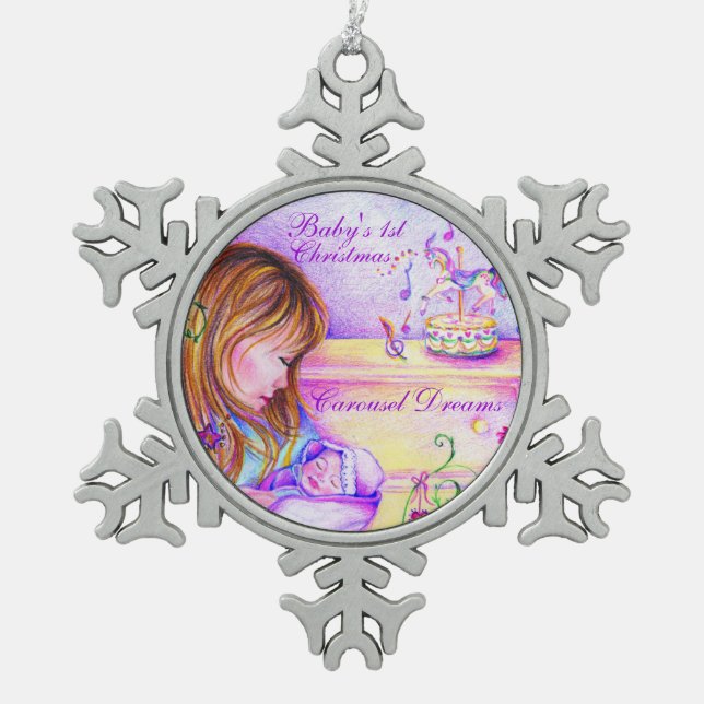 1er ornement d'adoucissement de Noël pour bébé (Devant)