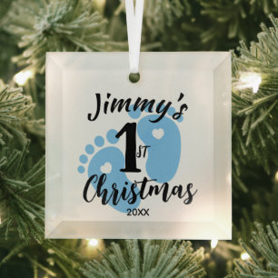 1er ornement de Noël pour bébé - Empreinte Gardien