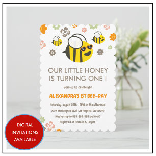 1ère abeilles invitations jour Notre petit miel mi