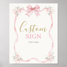 1ère Anniversaire de la fille avec arc Poster