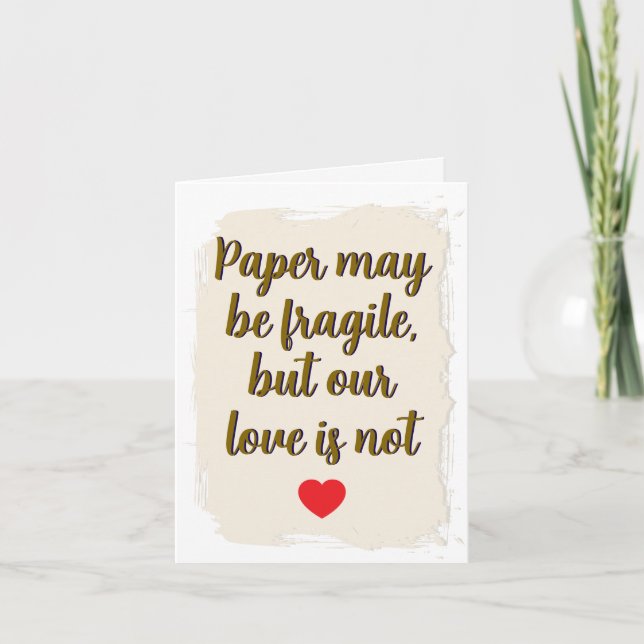1ère carte d'anniversaire de mariage Papier premie (Devant)