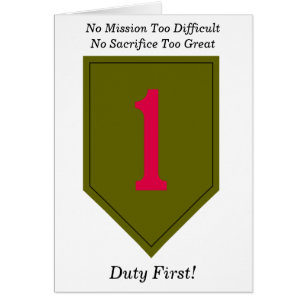 1ère carte de division d'infanterie