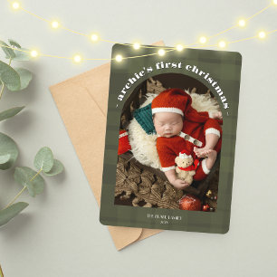 1ère carte de Noël pour bébé Olive en photo uniq