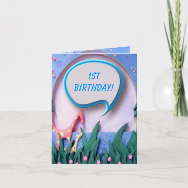 1ère carte d'invitation de fête d'anniversaire (Devant)