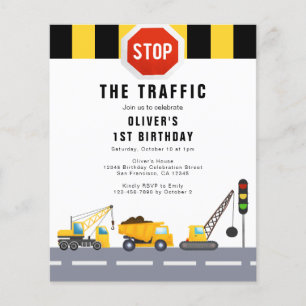 1ère fête d'anniversaire Construction Camion Invit