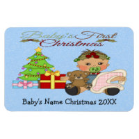 1ère Fille de Noël Flex Magnets