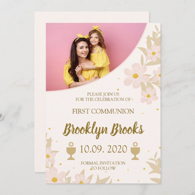 1ère invitation à la communion sainte (Devant / Derrière)