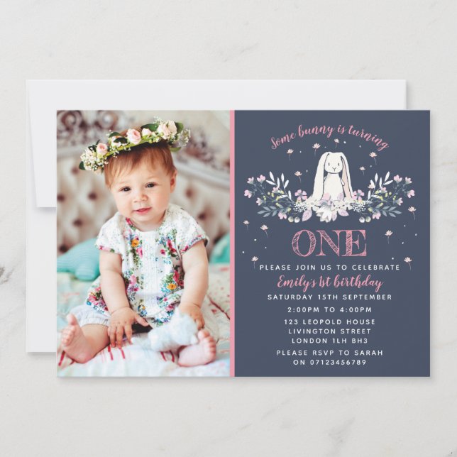 1ère invitation à l'anniversaire - conception de l (Devant)