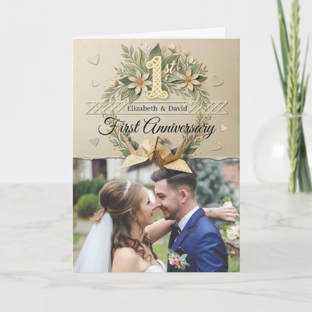 1ère Invitation de Mariage en Papier pour l'Annive (Devant)