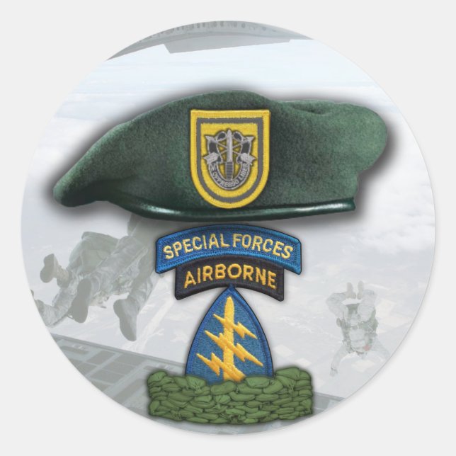 1re Special Forces Green Berets flash Sticker (Devant)