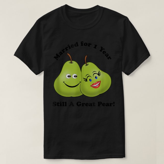 1st Anniversary Tshirt 1 Year Celebrate Wedding Da (Design devant)