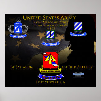 1st Battalion 41st Field Artillery Poster