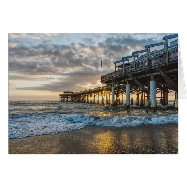 1st Sunrise 2017 Cocoa Beach Greeting Card (Devant horizontal)