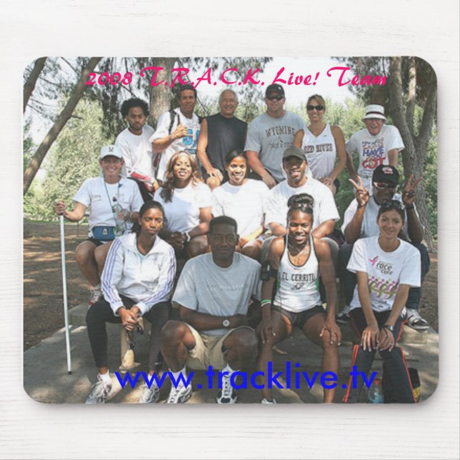 2008 T.R.A.C.K. vivent ! Tapis de souris d'équipe (Devant)