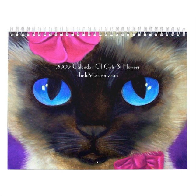 2009 chats de calendrier et peinture de fleurs… - (Protection)