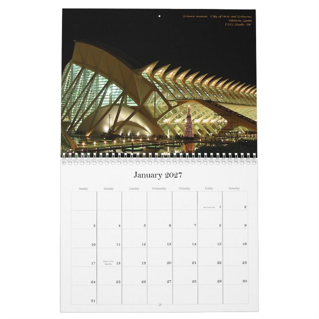 2009 rêves urbains de calendrier (Jan 2027)