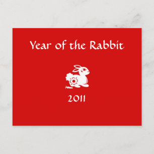 2011 Année de la carte postale chinoise de lapin