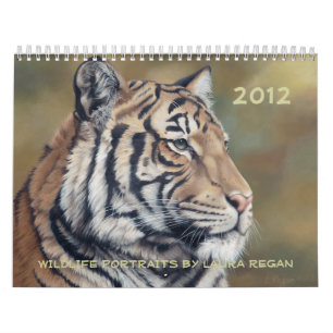 2012 calendrier d'art de faune de douze mois