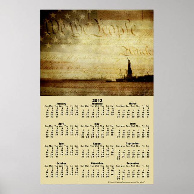 2012 Calendrier We The People Poster (Devant)