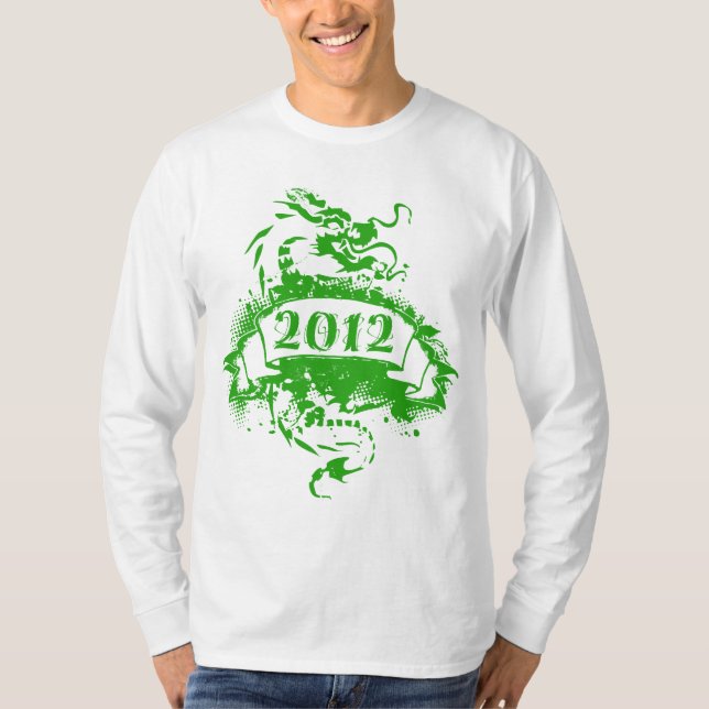 2012 - Dragon Vert, vintage - T-Shirt (Devant)