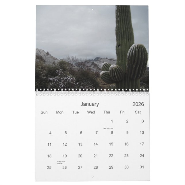 2012 vallée d'Oro, calendrier de l'Arizona (Jan 2026)