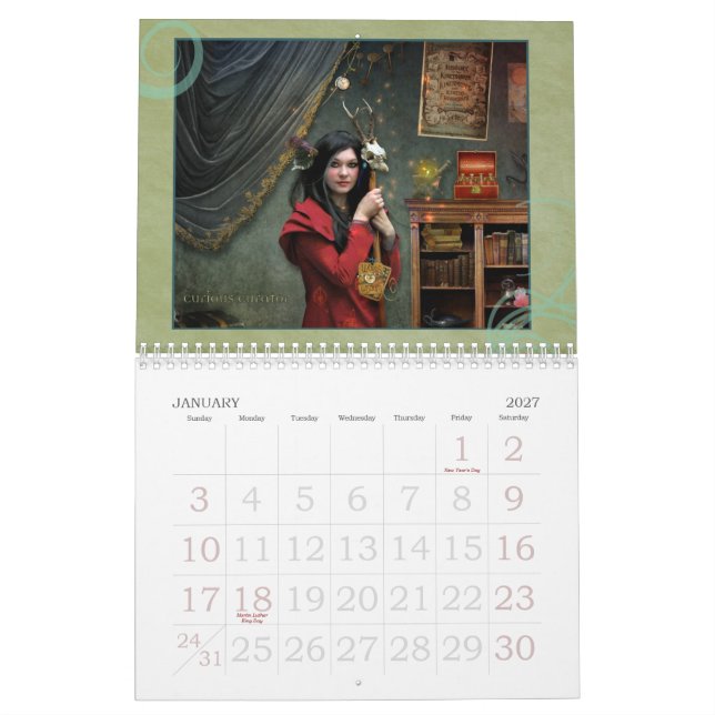 2013 femelles de calendrier d'imaginaire (Jan 2027)