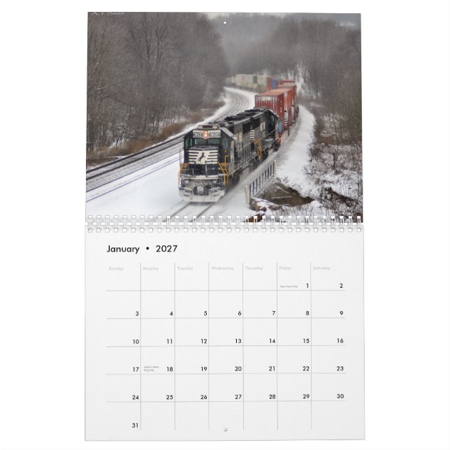 2013 trains de calendrier de la Pennsylvanie (Jan 2027)