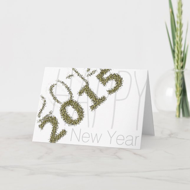 2014- 2015 Bonne Année - Poussière d'Or -2- Carte  (Devant)