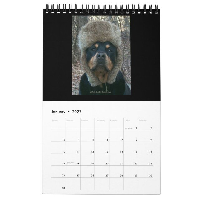 2014 rottweilers par le calendrier de Diane (Jan 2027)