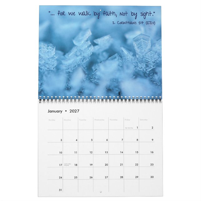 2015 calendriers inspirés de vers de bible (Jan 2027)