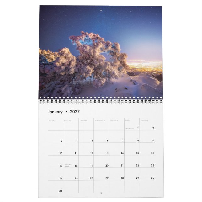 2016 calendrier - photographie de Knate Myers (Jan 2027)