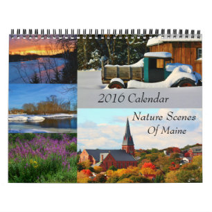 2016 scènes de nature de calendrier du Maine