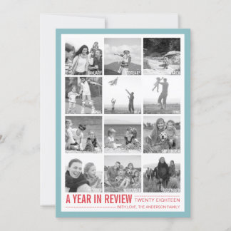 2017 Année en examen 12 Photo Collage Carte de vac