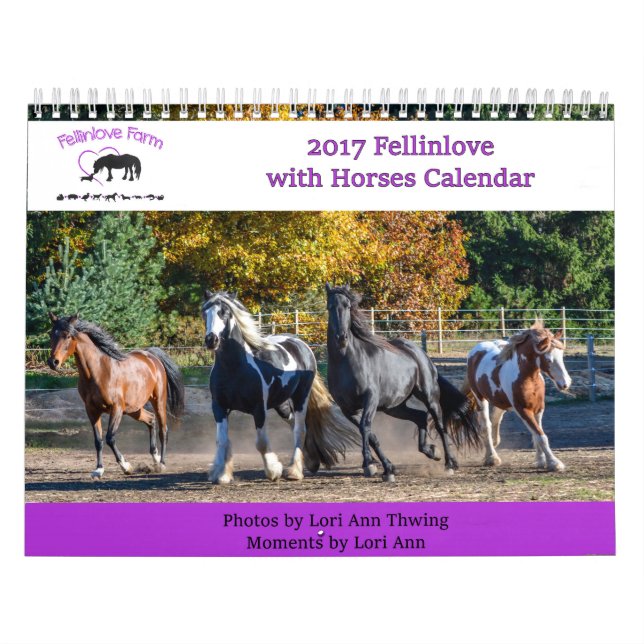 2017 Fellinlove avec le calendrier de chevaux (Protection)