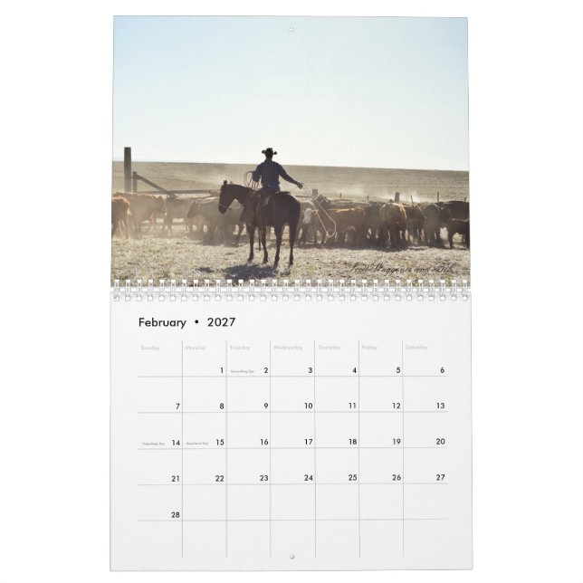 2017 Rocking Lazy A Calendrier de la photographie (Feb 2027)
