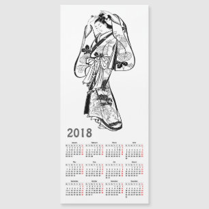 2018 Japonais vintages de calendrier impriment la