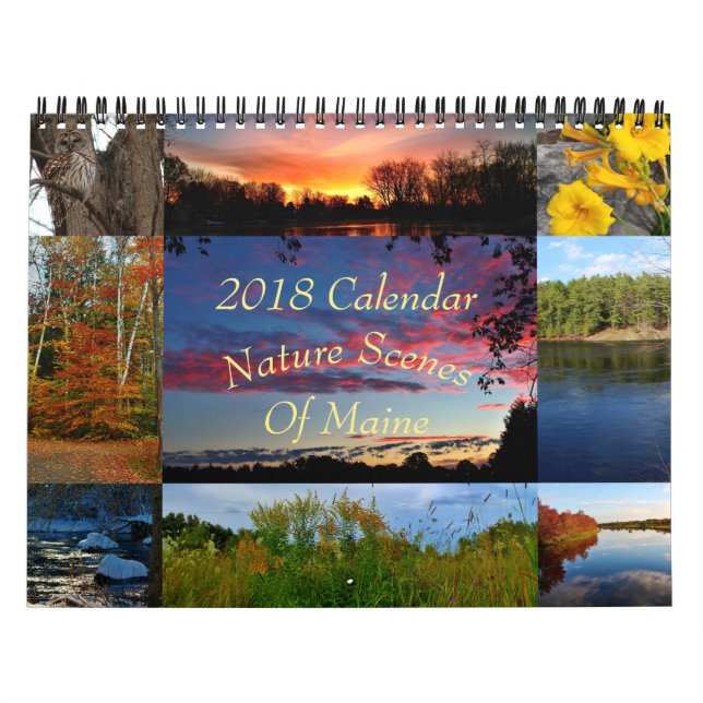 2018 scènes de nature de calendrier du Maine (Protection)