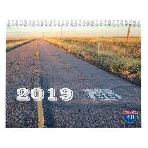 2019 calendrier mural de l'itinéraire 66