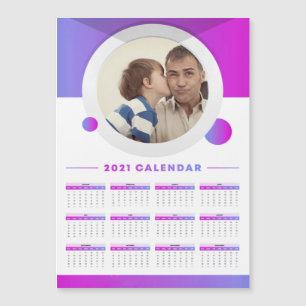 2021 Calendrier moderne photo personnalisée