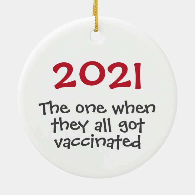 2021 celui avec le vaccin ornement de Noël (Dos)
