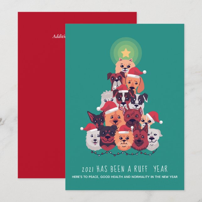 2021 C'est une année RUFF Arbre de Noël (Devant / Derrière)