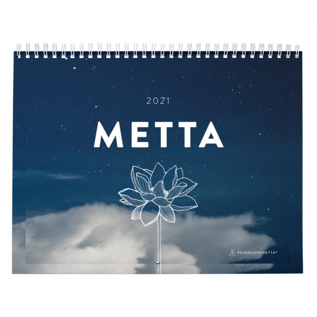 2021 Metta Phrases Calendrier par PeaceLoveMetta (Protection)
